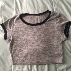 Gray Crop Top